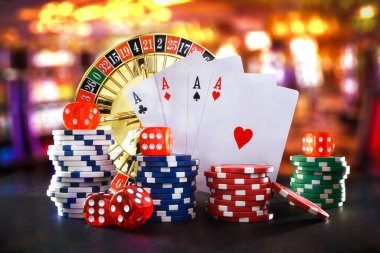 Roulette and baccarat in a studio setting. Roulette and baccarat studio setup